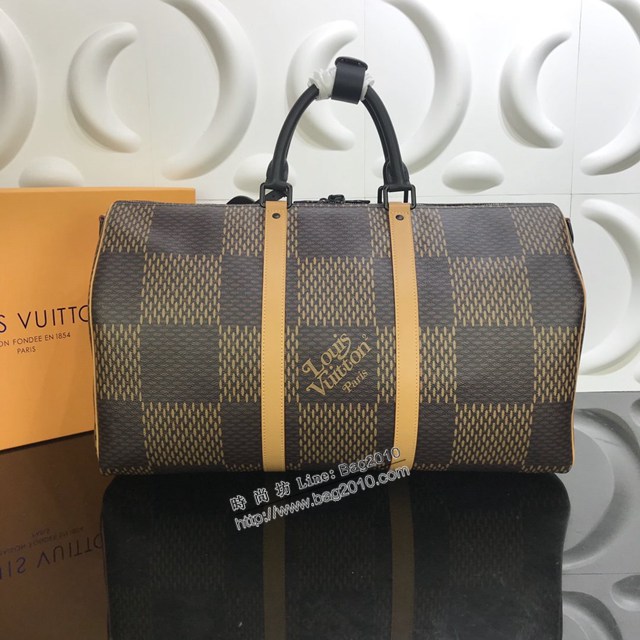 lv路易威登專櫃2022新款Keepall Bandoulière50旅行袋 lv頂級原單手提旅行包 N40360 ydh4701